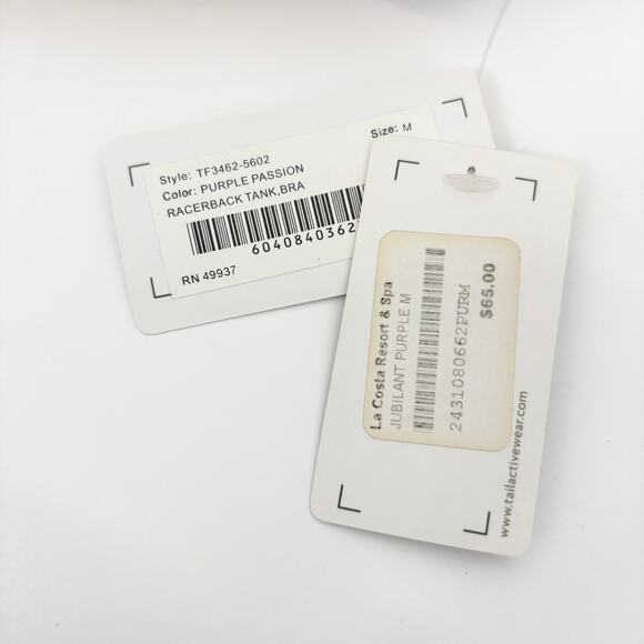 NEW Tail Tank Top Built in Bra Racerback M Tennis Pickleball Golf Purple - Picture 7 of 7